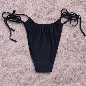 Windsor Black String Bikini Bottom High Waisted Size Large